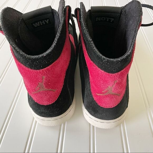 Nike Jordan Russel Westbrook 0.2 Red/Black Suede Hi Top Sneakers - Size 11.5 - Picture 3 of 8